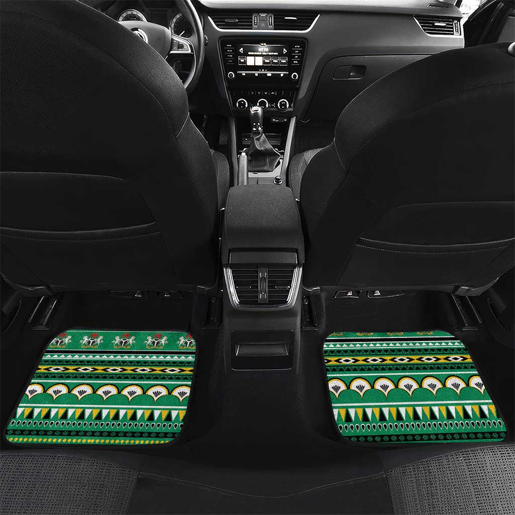 Nigeria Christmas Car Mats Eagle Santa - African Pattern