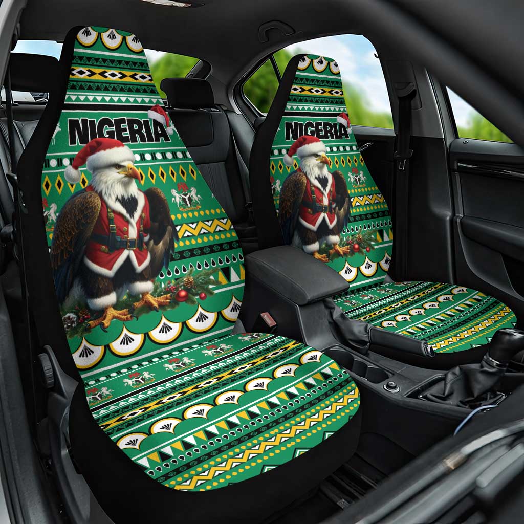 Nigeria Christmas Car Seat Cover Eagle Santa - African Pattern