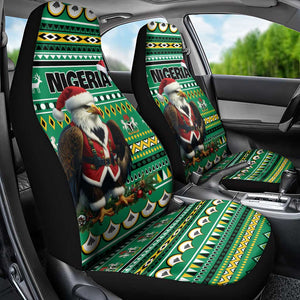 Nigeria Christmas Car Seat Cover Eagle Santa - African Pattern