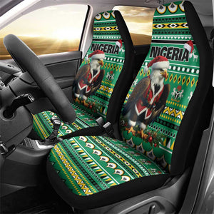 Nigeria Christmas Car Seat Cover Eagle Santa - African Pattern