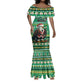 Nigeria Christmas Mermaid Dress Eagle Santa - African Pattern