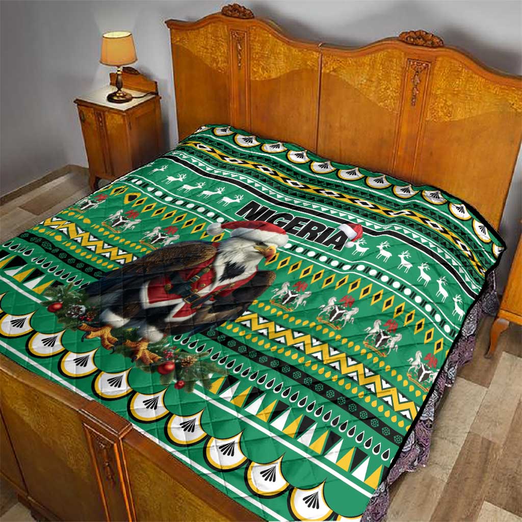 Nigeria Christmas Quilt Eagle Santa - African Pattern