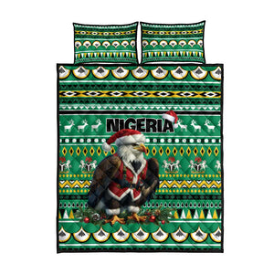 Nigeria Christmas Quilt Bed Set Eagle Santa - African Pattern