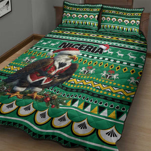 Nigeria Christmas Quilt Bed Set Eagle Santa - African Pattern