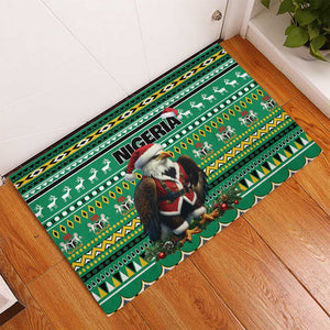 Nigeria Christmas Rubber Doormat Eagle Santa - African Pattern