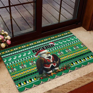 Nigeria Christmas Rubber Doormat Eagle Santa - African Pattern