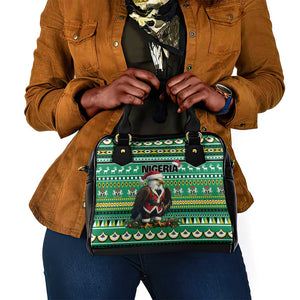 Nigeria Christmas Shoulder Handbag Eagle Santa - African Pattern