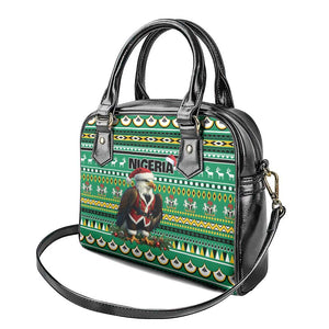 Nigeria Christmas Shoulder Handbag Eagle Santa - African Pattern