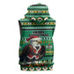 Nigeria Christmas Sleeveless Zip Hoodie Eagle Santa - African Pattern - African Pride
