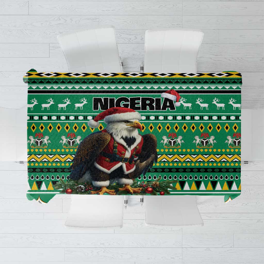 Nigeria Christmas Tablecloth Eagle Santa - African Pattern