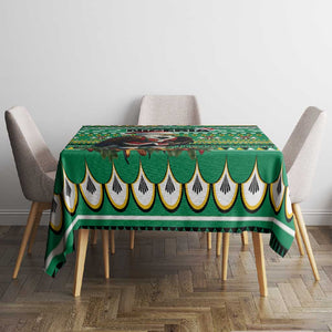 Nigeria Christmas Tablecloth Eagle Santa - African Pattern