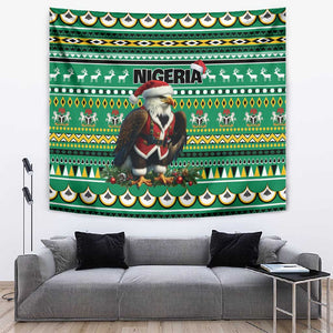 Nigeria Christmas Tapestry Eagle Santa - African Pattern