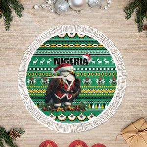 Nigeria Christmas Tree Skirt Eagle Santa African Pattern