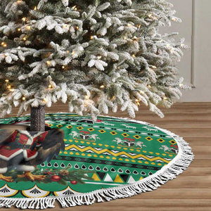 Nigeria Christmas Tree Skirt Eagle Santa African Pattern