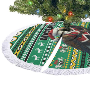 Nigeria Christmas Tree Skirt Eagle Santa African Pattern