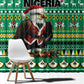 Nigeria Christmas Window Curtain Eagle Santa - African Pattern