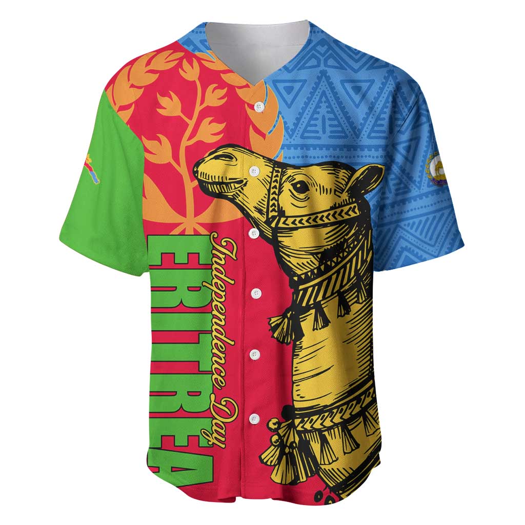 Eritrea Independence Day 2024 Baseball Jersey Eritrean Camel African Pattern