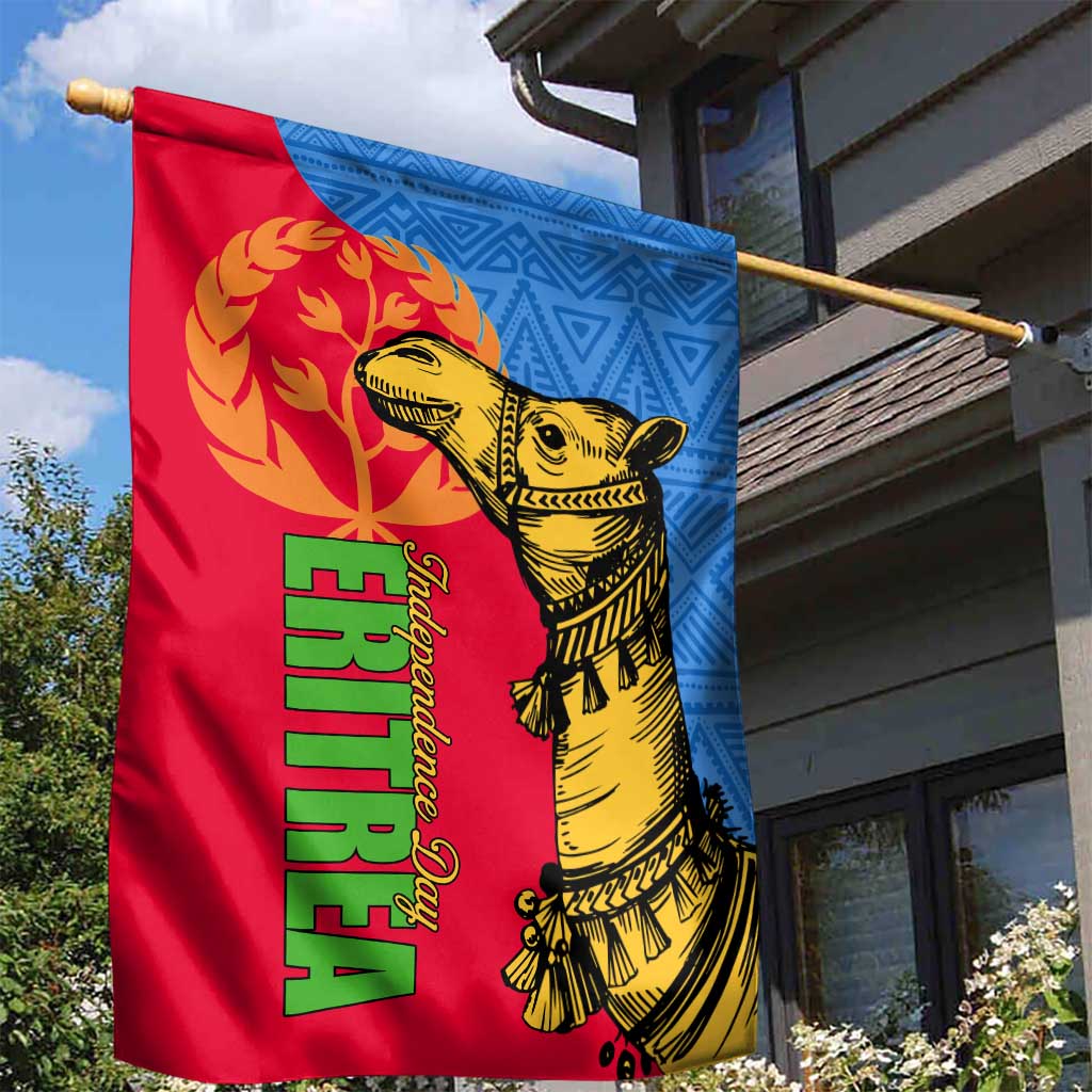 Eritrea Independence Day 2024 Garden Flag Eritrean Camel African Pattern