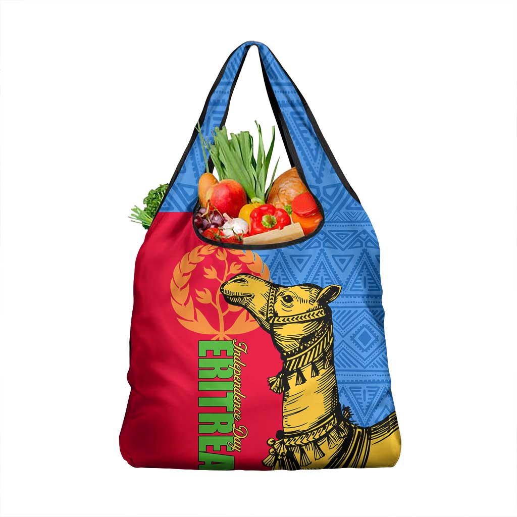 Eritrea Independence Day 2024 Grocery Bag Eritrean Camel African Pattern