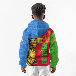 Eritrea Independence Day 2024 Kid Hoodie Eritrean Camel African Pattern