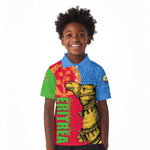 Eritrea Independence Day 2024 Kid Polo Shirt Eritrean Camel African Pattern