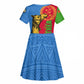 Eritrea Independence Day 2024 Kid Short Sleeve Dress Eritrean Camel African Pattern