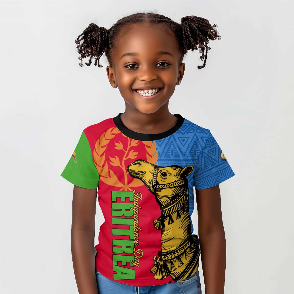 Eritrea Independence Day 2024 Kid T shirt Eritrean Camel African Pattern