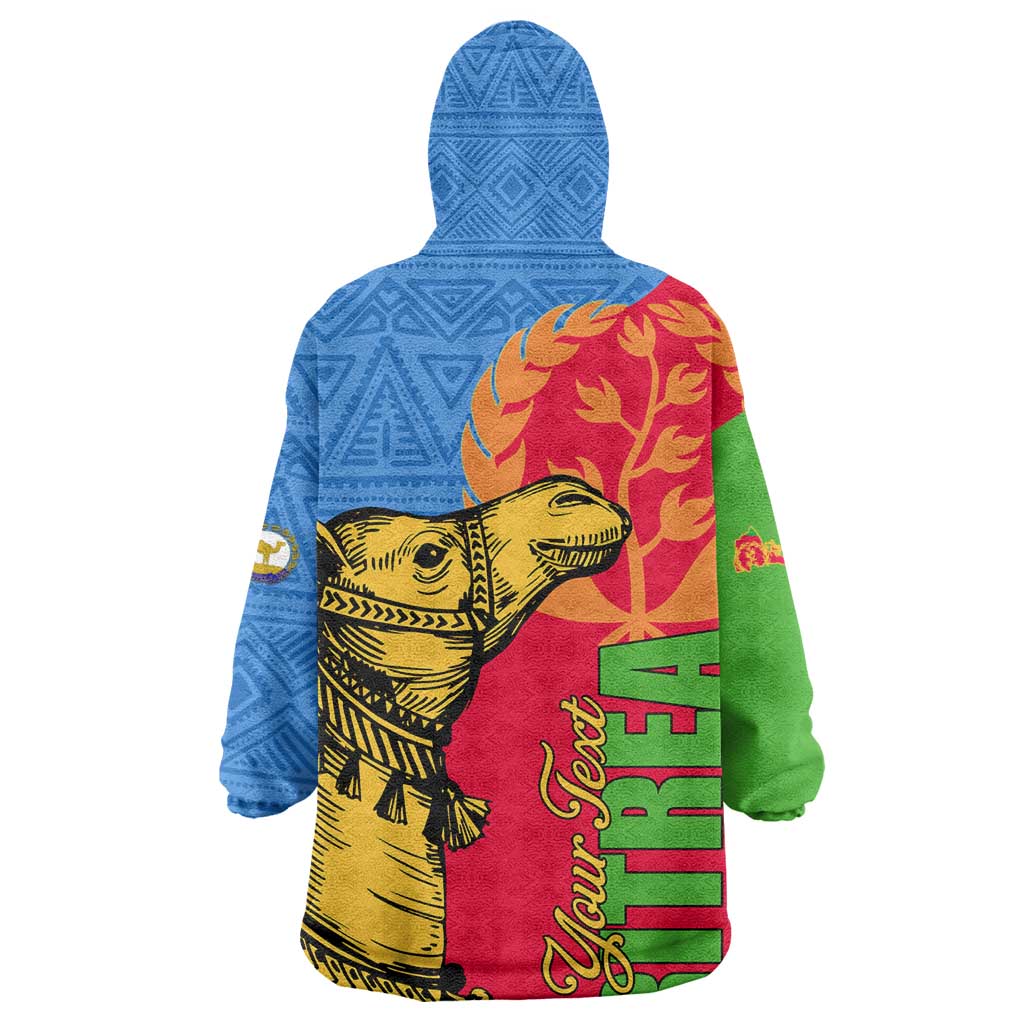 Eritrea Independence Day 2024 KId Wearable Blanket Hoodie Eritrean Camel African Pattern