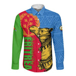 Eritrea Independence Day 2024 Long Sleeve Button Shirt Eritrean Camel African Pattern