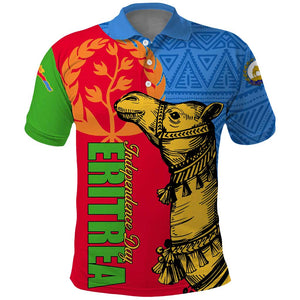 Eritrea Independence Day 2024 Polo Shirt Eritrean Camel African Pattern