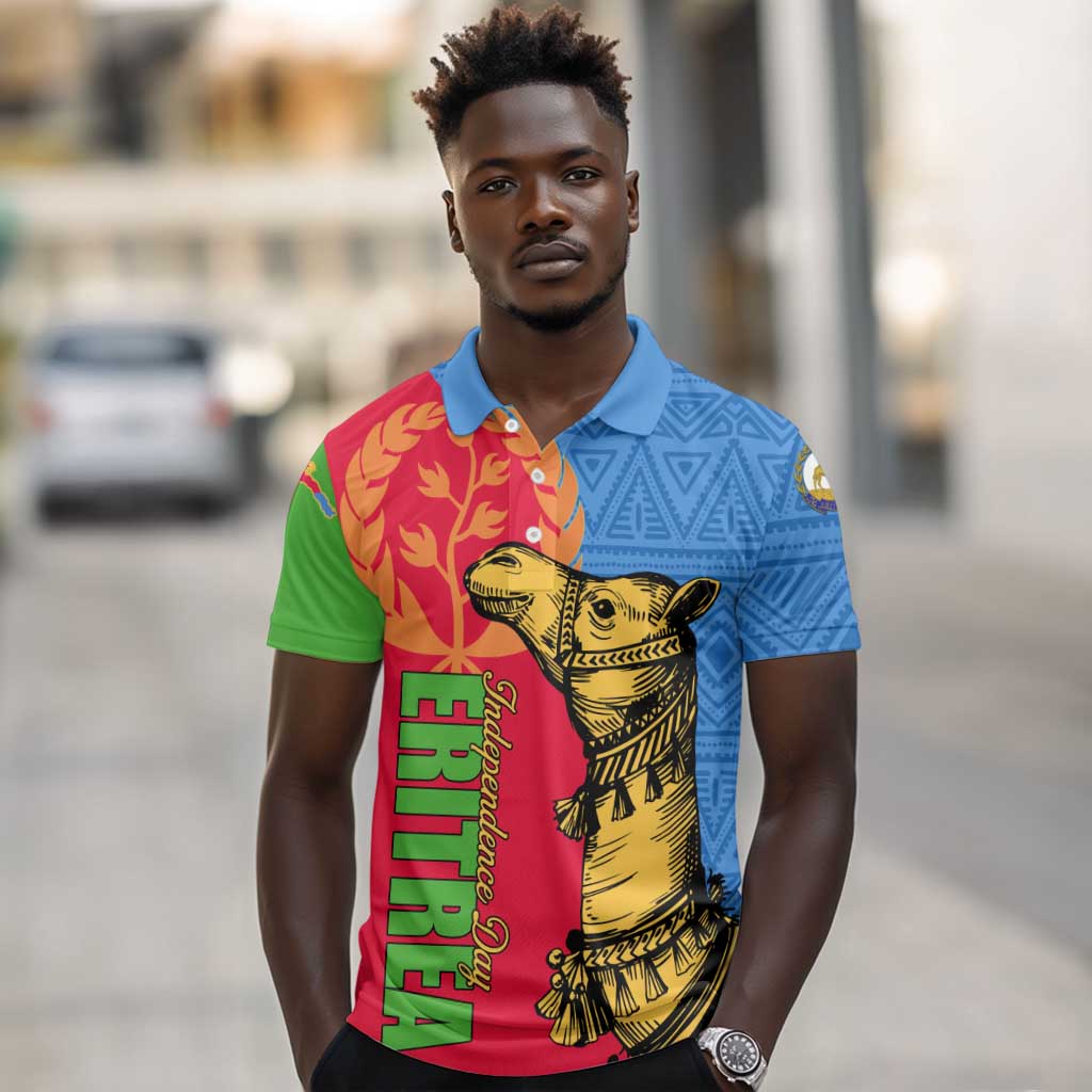 Eritrea Independence Day 2024 Polo Shirt Eritrean Camel African Pattern