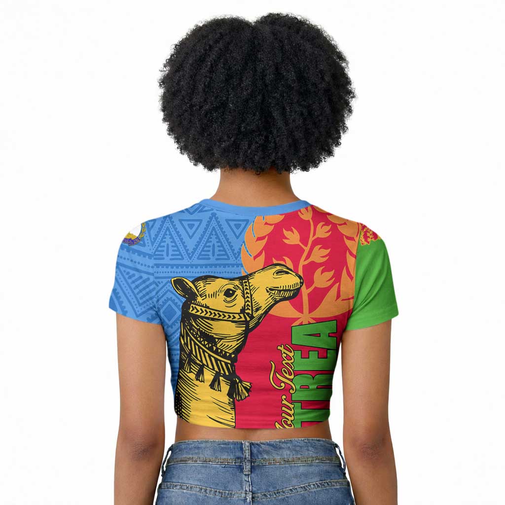Eritrea Independence Day 2024 Raglan Cropped T shirt Eritrean Camel African Pattern