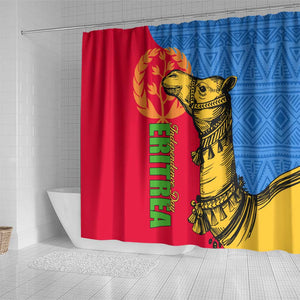 Eritrea Independence Day 2024 Shower Curtain Eritrean Camel African Pattern