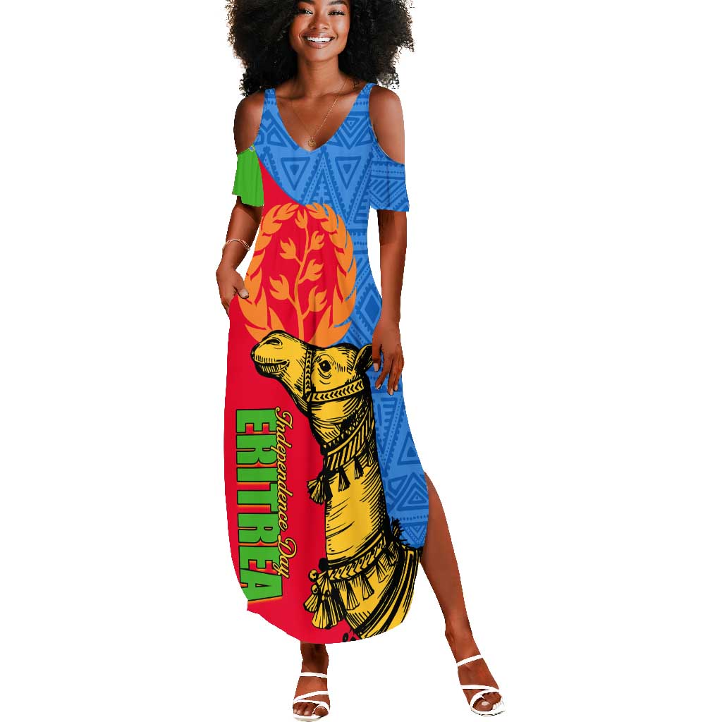 Eritrea Independence Day 2024 Summer Maxi Dress Eritrean Camel African Pattern