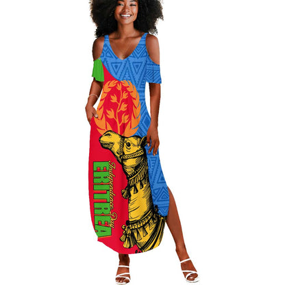 Eritrea Independence Day 2024 Summer Maxi Dress Eritrean Camel African Pattern