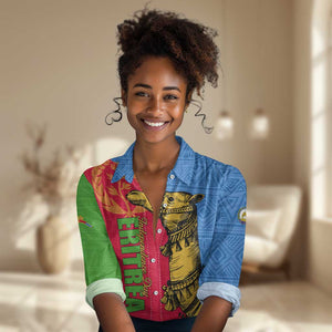 Eritrea Independence Day 2024 Women Casual Shirt Eritrean Camel African Pattern