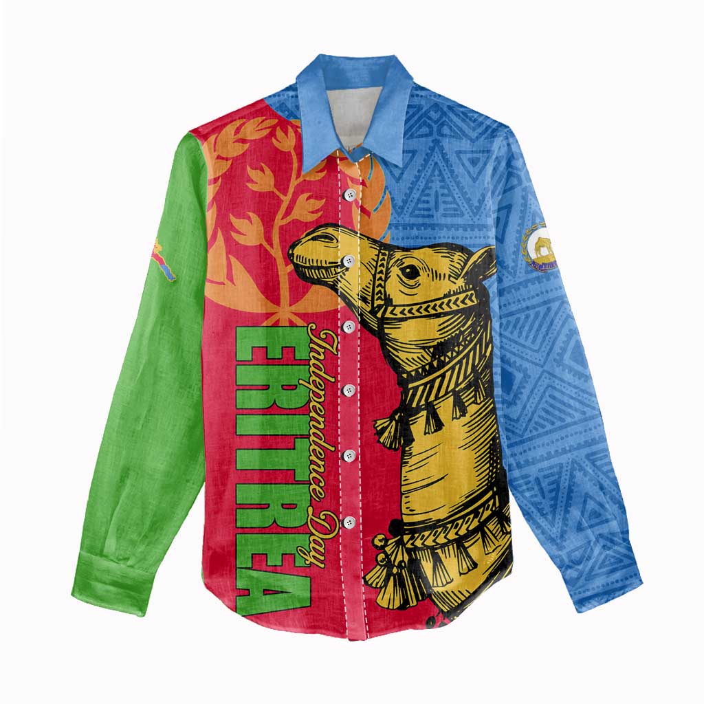 Eritrea Independence Day 2024 Women Casual Shirt Eritrean Camel African Pattern LT01