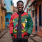 Personalized Cameroon Bomber Jacket with Cameroun Coat of Arms and African Pattern