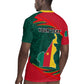 Personalized Cameroon Rugby Jersey with Cameroun Coat of Arms and African Pattern