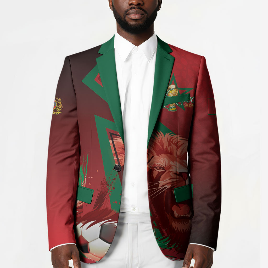 Custom Morocco 2026 World Football Blazer Together for One Goal Champions