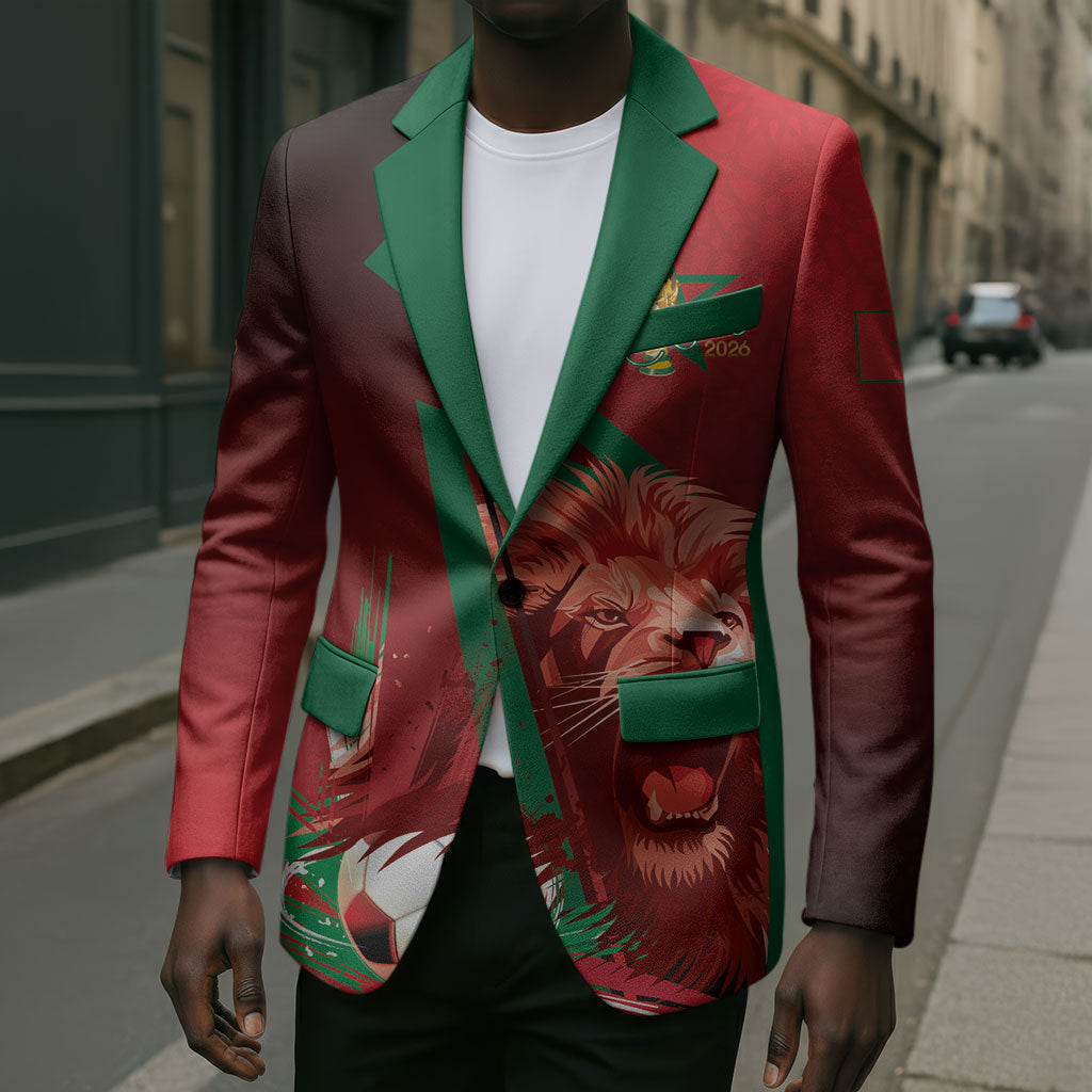 Custom Morocco 2026 World Football Blazer Together for One Goal Champions