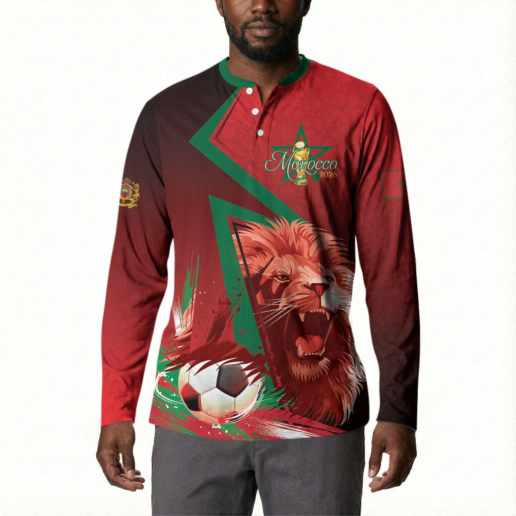 Custom Morocco 2026 World Football Button Sweatshirt Together for One Goal Champions