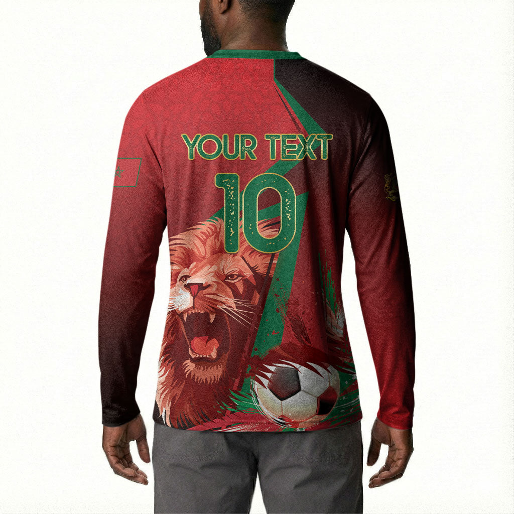 Custom Morocco 2026 World Football Button Sweatshirt Together for One Goal Champions
