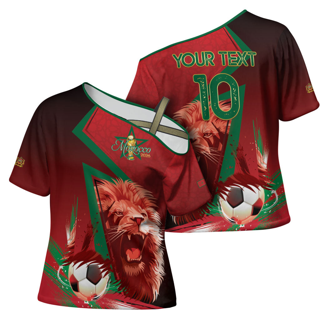 Custom Morocco 2026 World Football Cross Shoulder Shirt Together for One Goal Champions