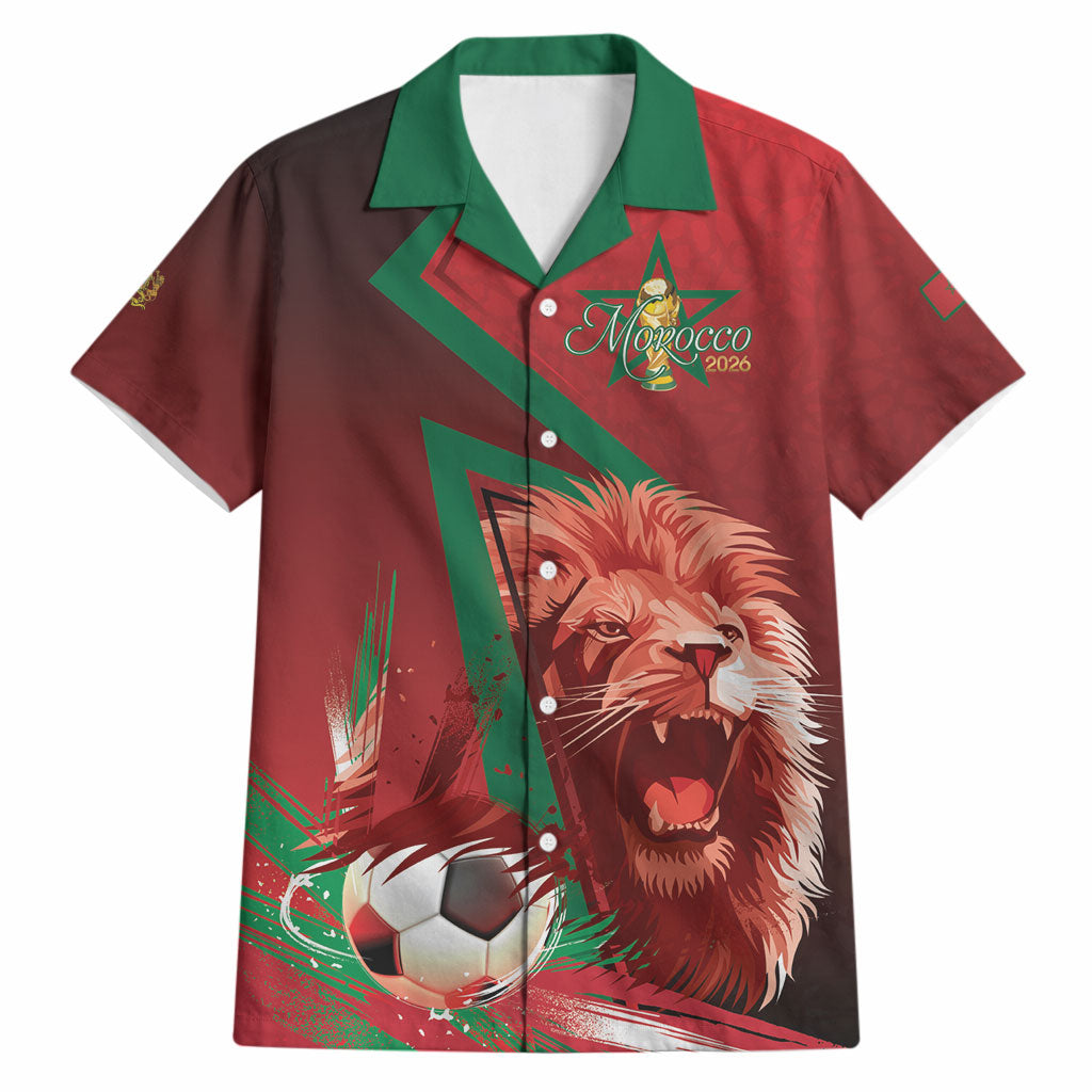 Custom Morocco 2026 World Football Hawaiian Shirt Together for One Goal Champions