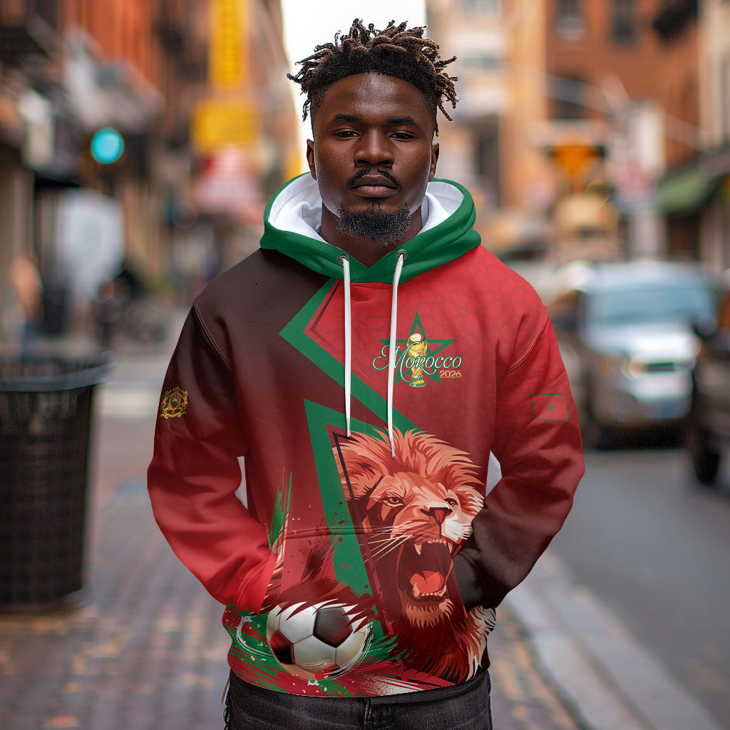 Custom Morocco 2026 World Football Hoodie Together for One Goal Champions