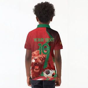 Custom Morocco 2026 World Football Kid Polo Shirt Together for One Goal Champions