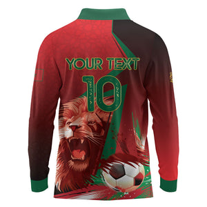 Custom Morocco 2026 World Football Long Sleeve Polo Shirt Together for One Goal Champions