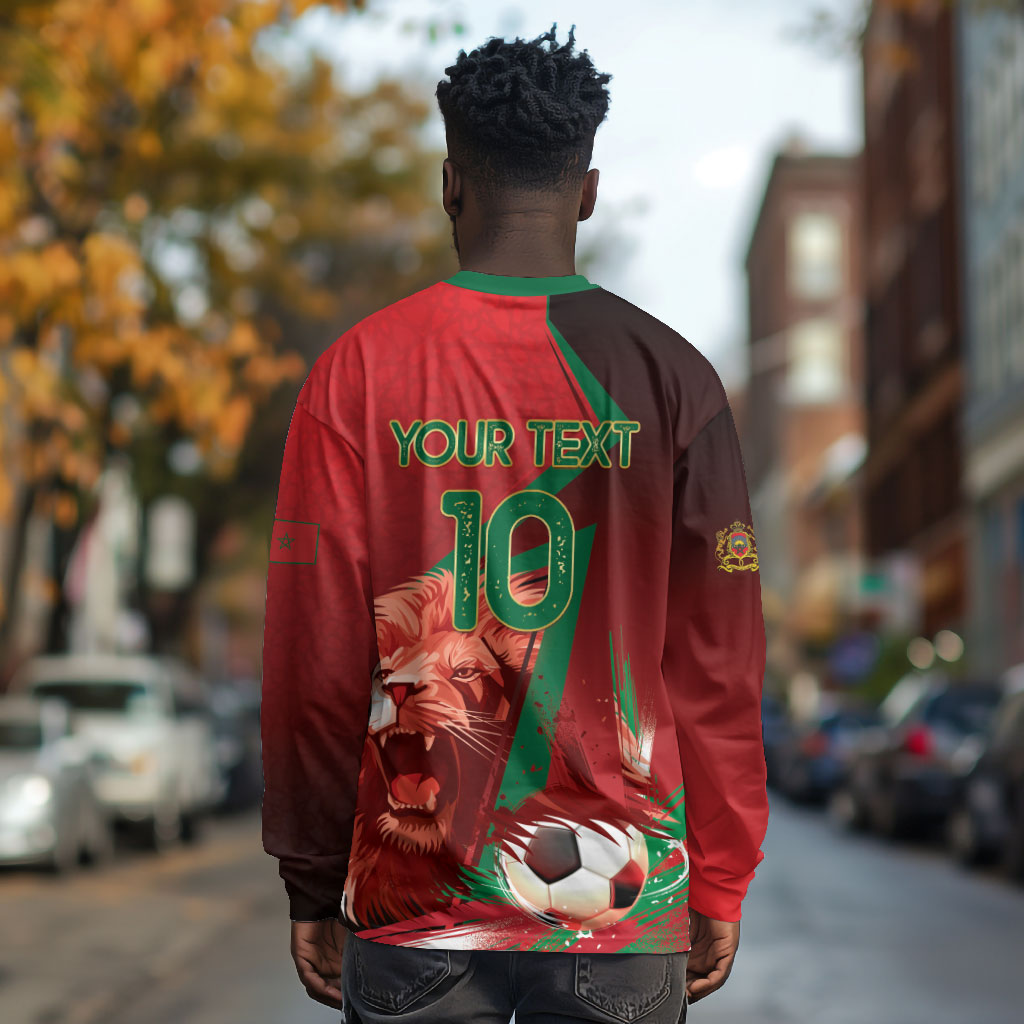 Custom Morocco 2026 World Football Long Sleeve Shirt Together for One Goal Champions