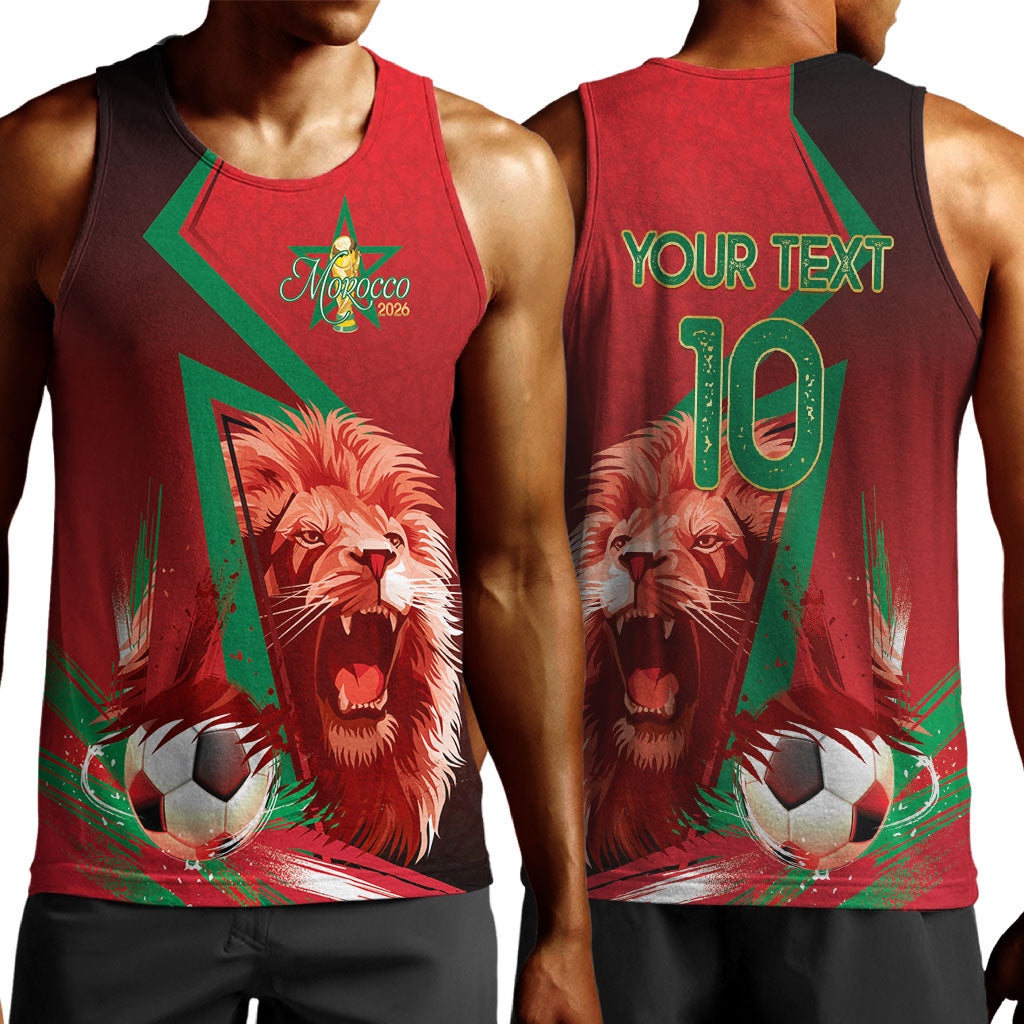 Custom Morocco 2026 World Football Men Tank Top Together for One Goal Champions